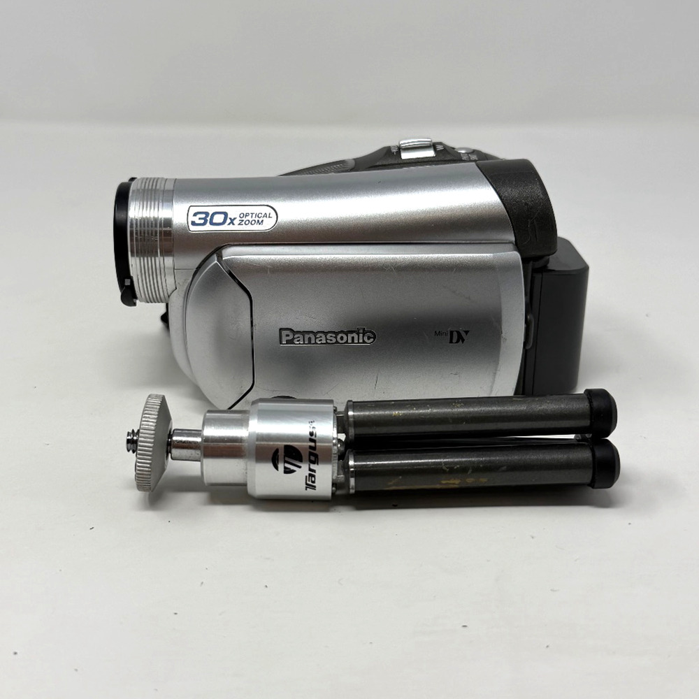 Panasonic PV-GS29 MiniDV Camcorder 30x Zoom w/ Targus Tripod Parts Read